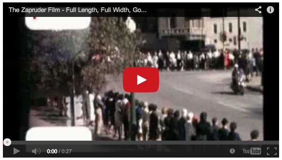 Abraham Zapruder film of President John F. Kennedy's motorcade and tragic death